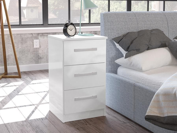 Lynx 3 Drawer Bedside Table