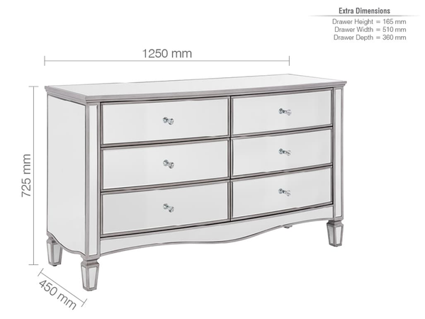 Elysee 6 Drawer Chest