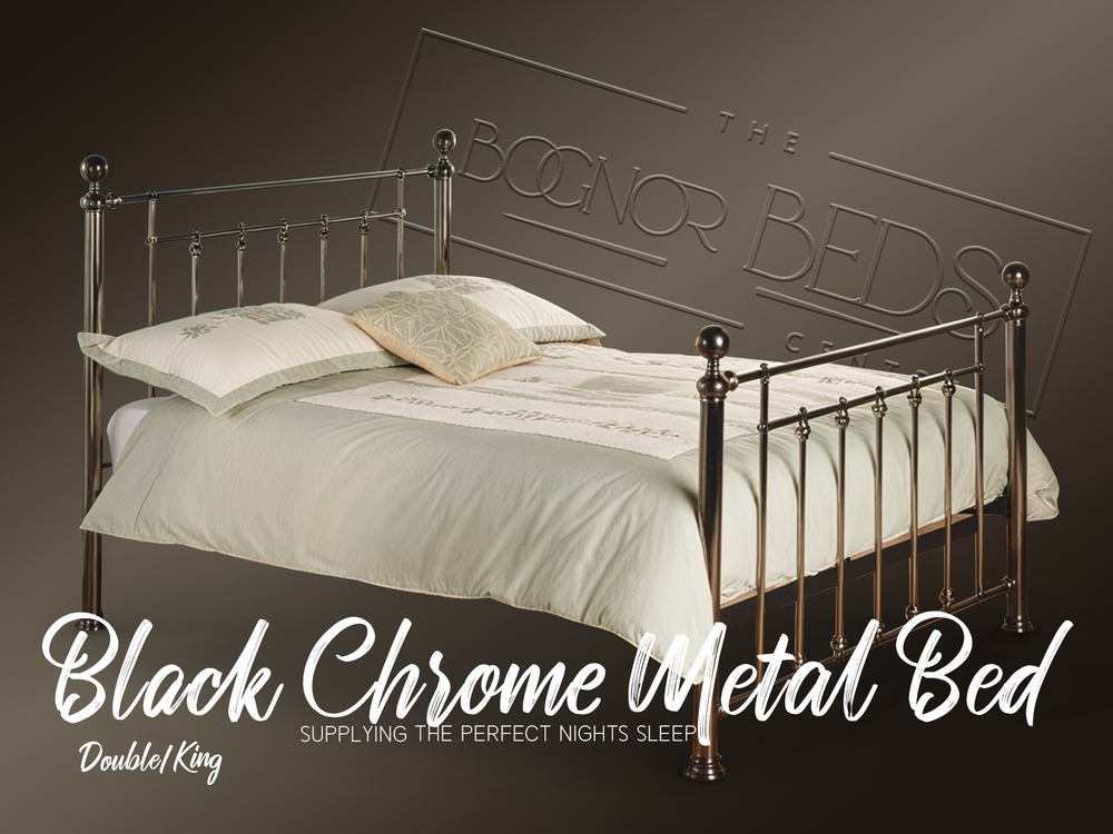 Black Chrome Metal Bed