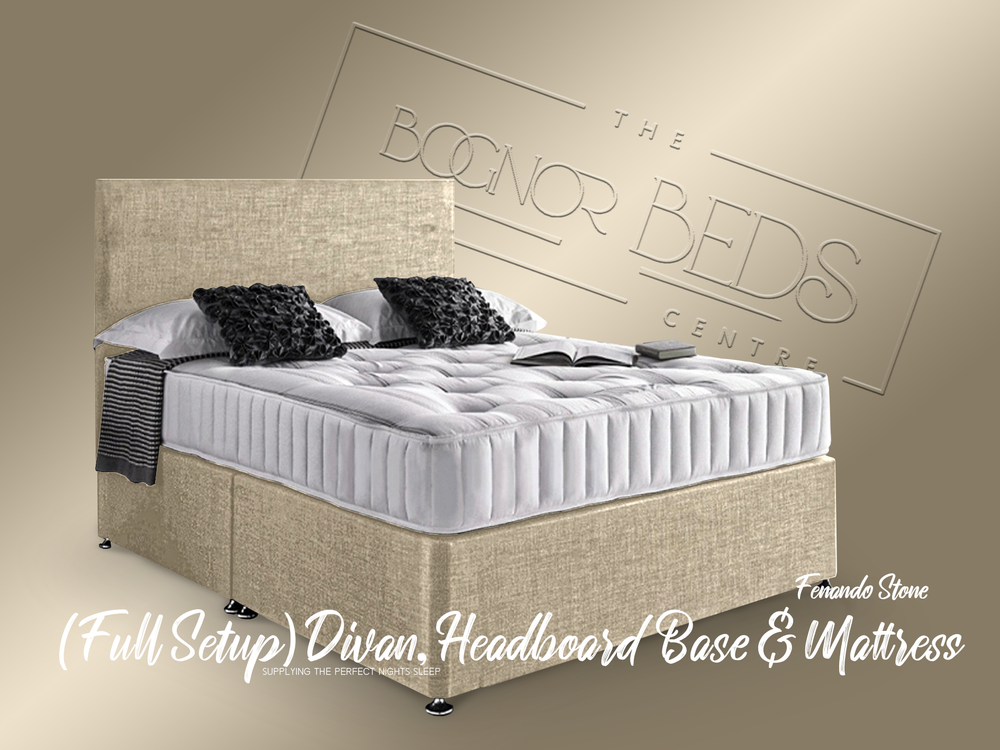 (Full Setup) Divan, Headboard Base & Mattress