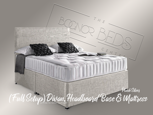(Full Setup) Divan, Headboard Base & Mattress