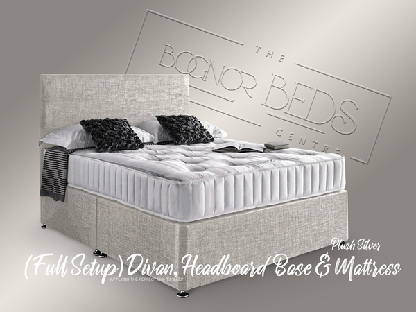 (Full Setup) Divan, Headboard Base & Mattress