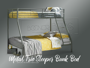 Metal Trio Sleeper Bunk Bed