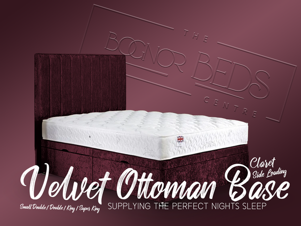Velvet Ottoman Base Side/Front Loading
