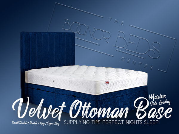 Velvet Ottoman Base Side/Front Loading