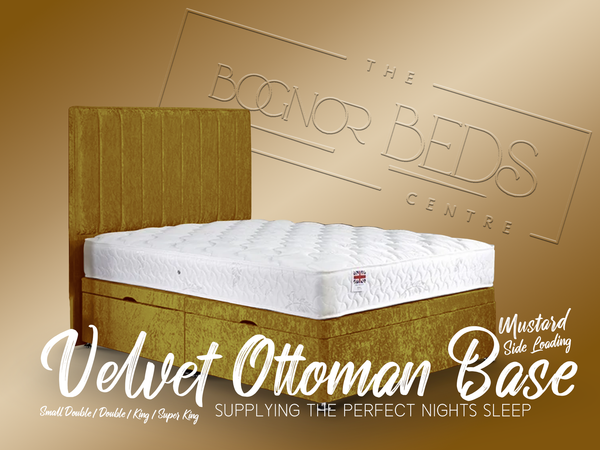 Velvet Ottoman Base Side/Front Loading