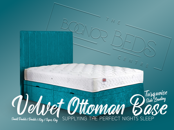 Velvet Ottoman Base Side/Front Loading