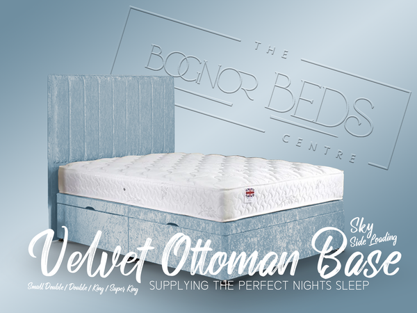 Velvet Ottoman Base Side/Front Loading