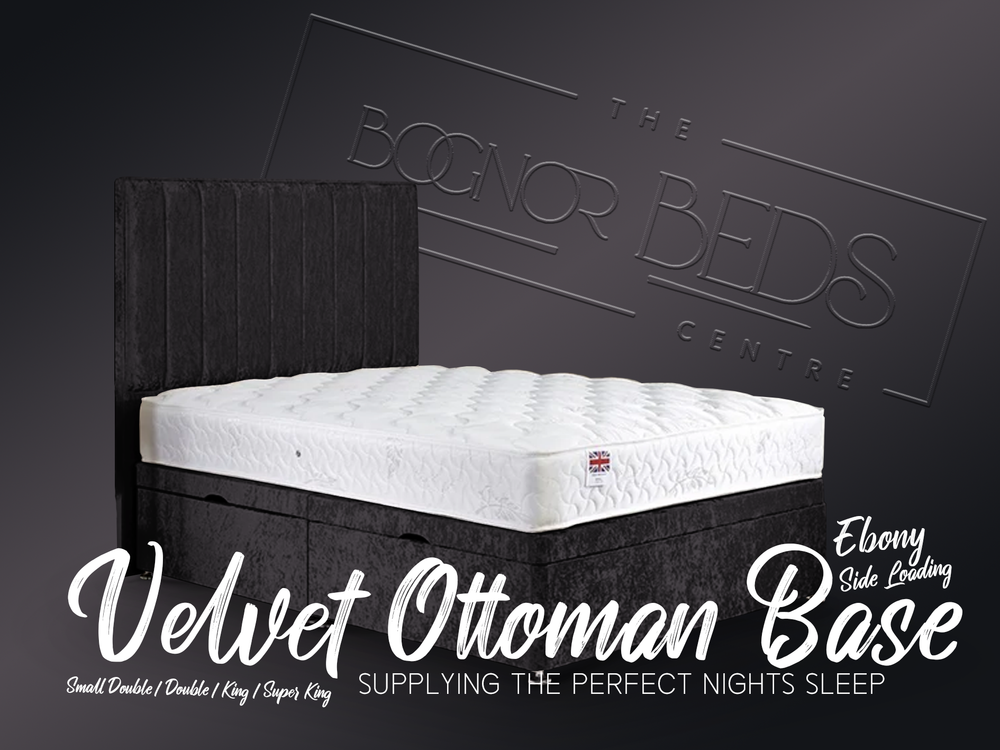 Velvet Ottoman Base Side/Front Loading