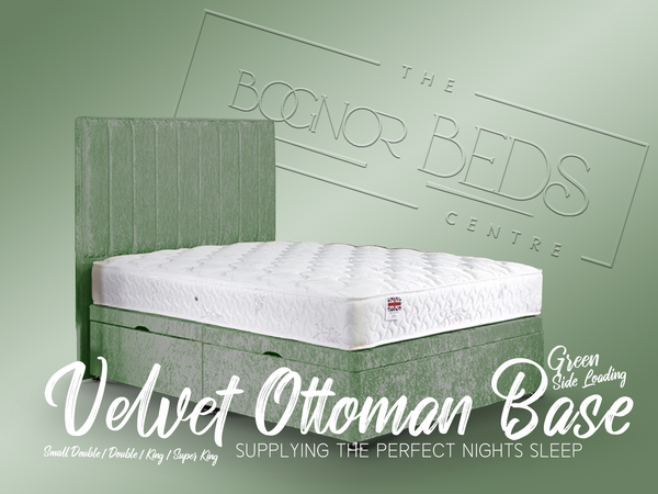 Velvet Ottoman Base Side/Front Loading