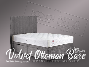 Velvet Ottoman Base Side/Front Loading