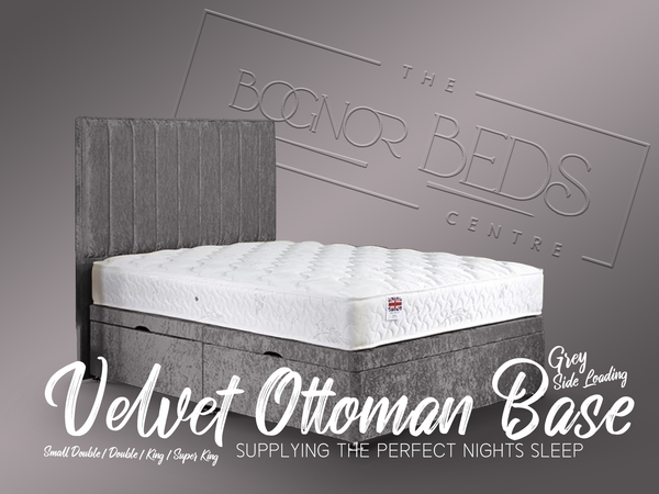 Velvet Ottoman Base Side/Front Loading