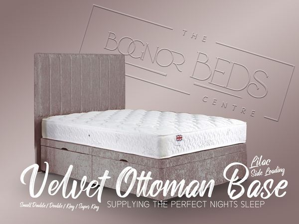 Velvet Ottoman Base Side/Front Loading