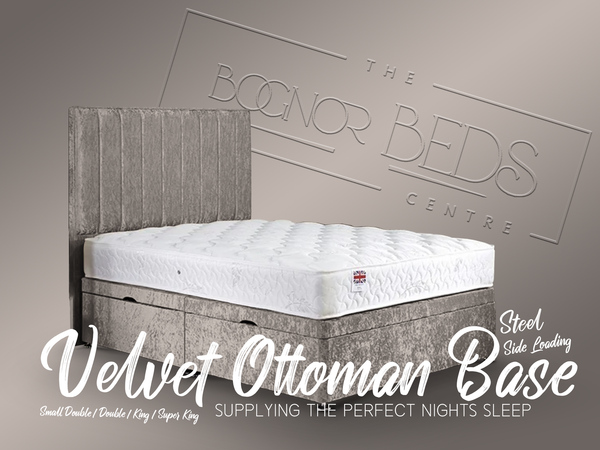 Velvet Ottoman Base Side/Front Loading