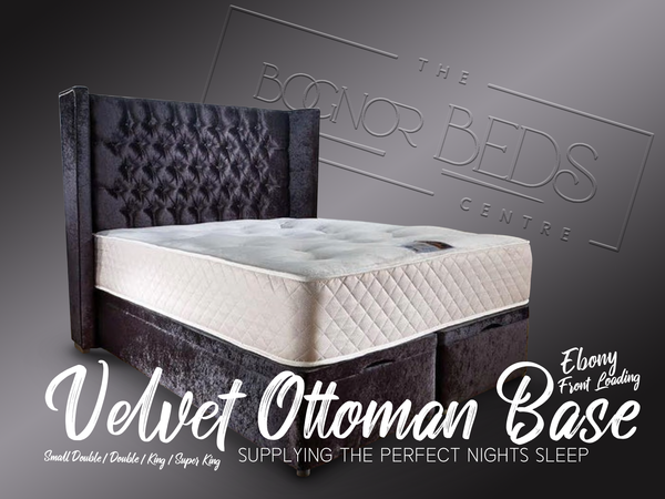 Velvet Ottoman Base Side/Front Loading