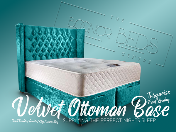 Velvet Ottoman Base Side/Front Loading