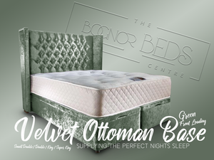 Velvet Ottoman Base Side/Front Loading