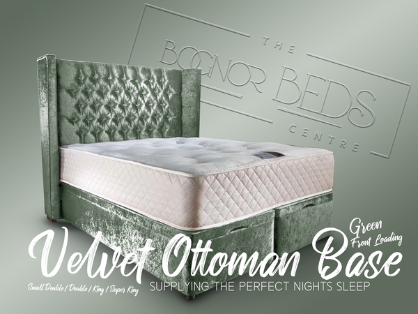 Velvet Ottoman Base Side/Front Loading