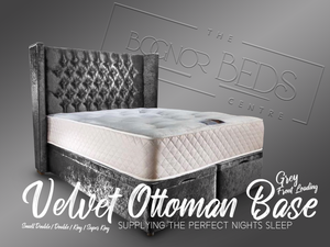 Velvet Ottoman Base Side/Front Loading